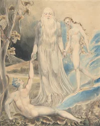 Anděl božské přítomnosti přivádějící Evu k Adamovi, kolem roku 1803